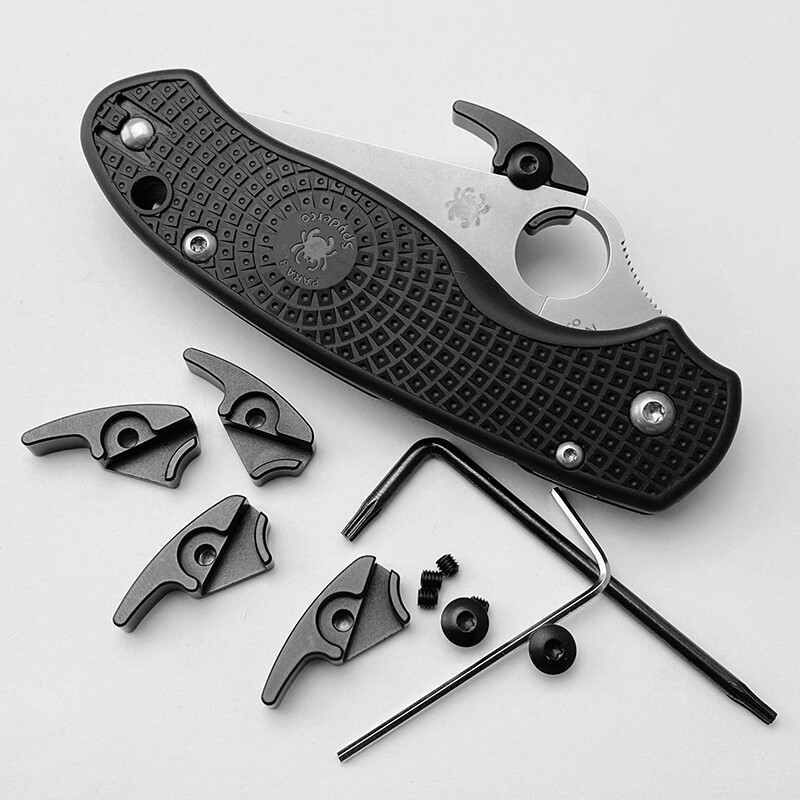1PC Aluminium Alloy Quick Open Hook for Spyderco Delica C10
