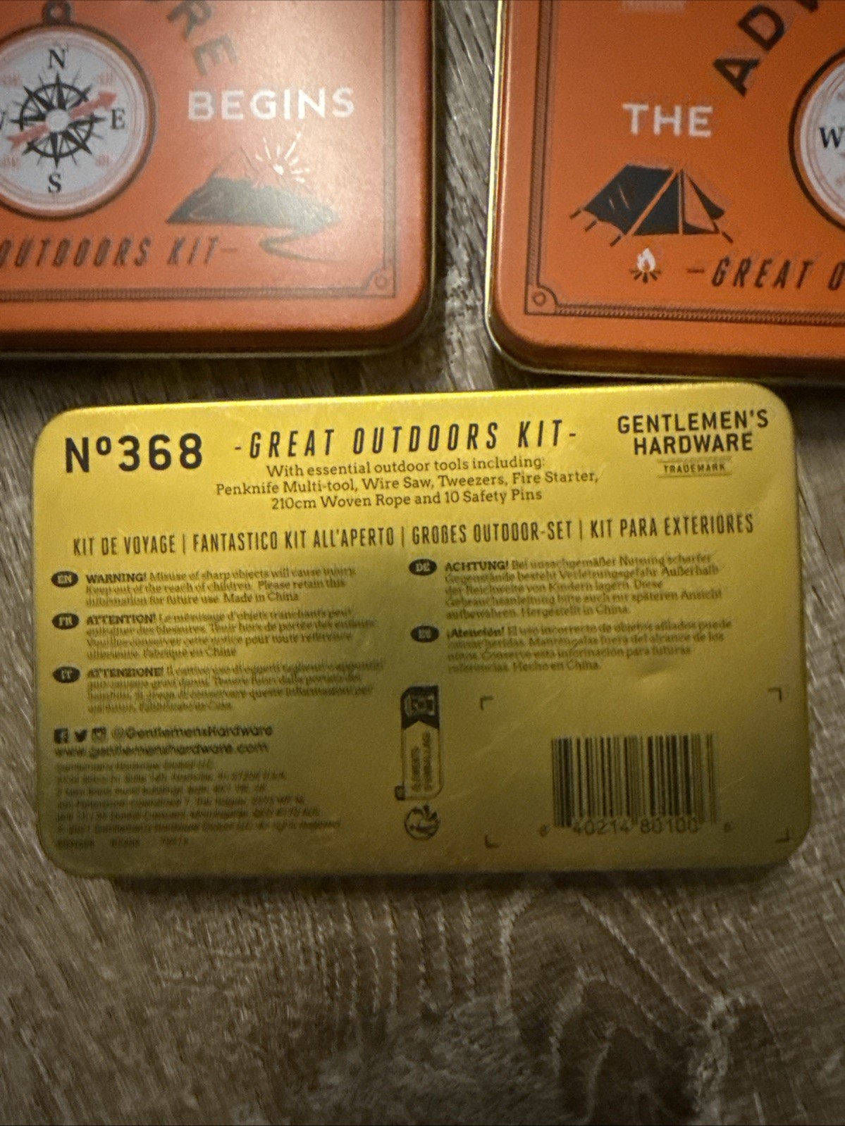 3 PACK Gentlemen’s Hardware Great Outdoors Kit Hiking Camping Survival #368