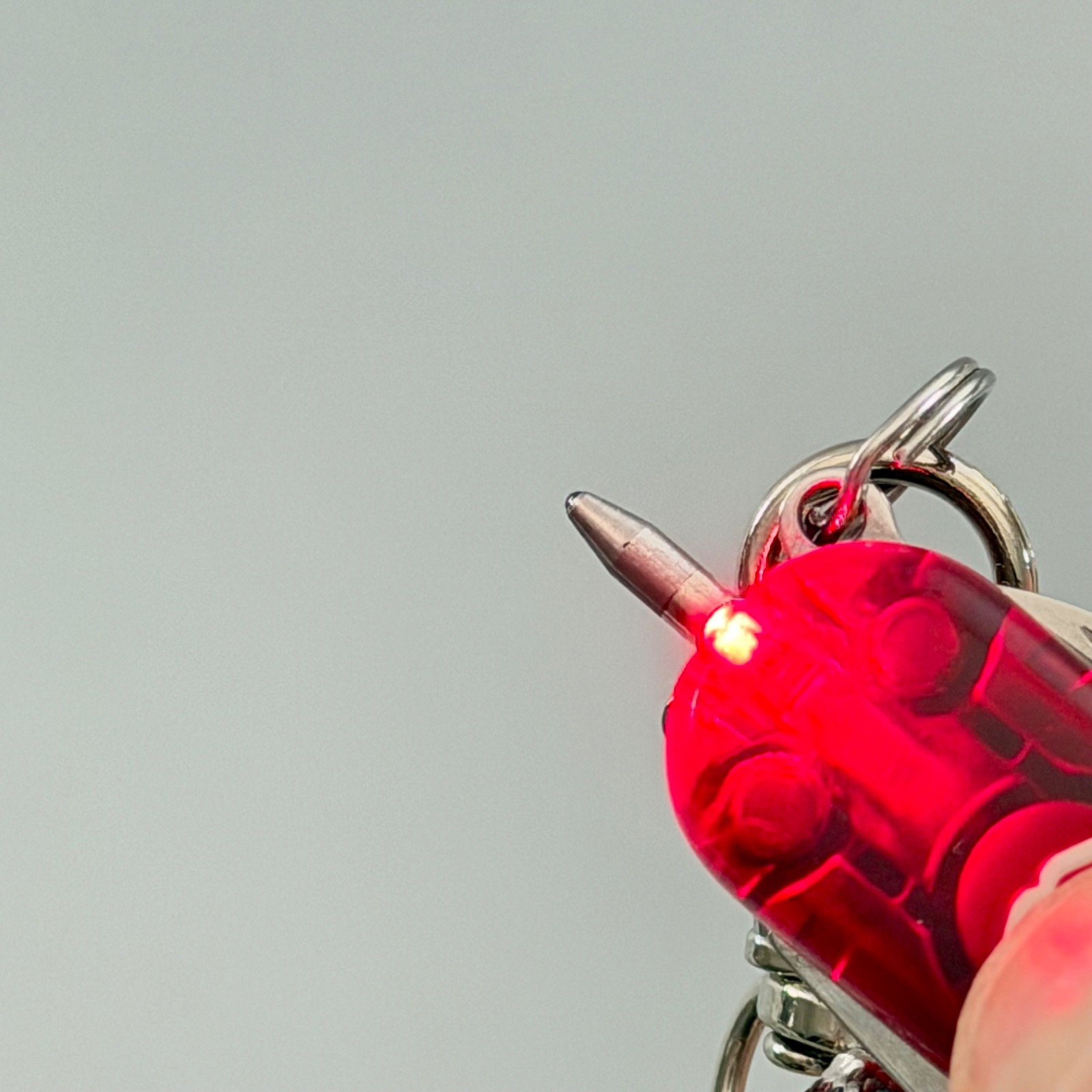 Tranparent Red Swiss Army Knife Signature Lite/ Red LED/Refreshed/New Battery