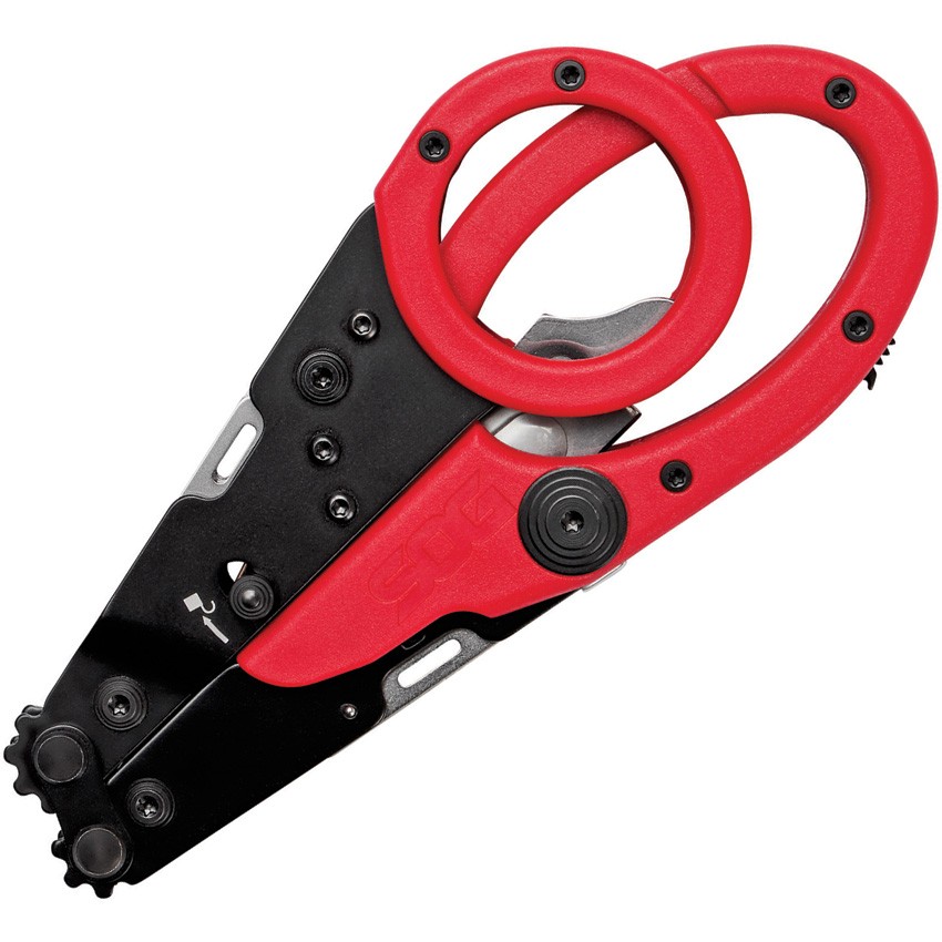 SOG Parashears Multi Tool Red 23-125-02-43 Stainless Black Nylon Folding Knife