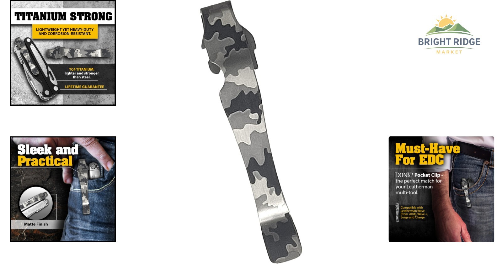 Robust Titanium Pocket Clip for Multi-Tools with Lifetime Satisfaction Guarantee
