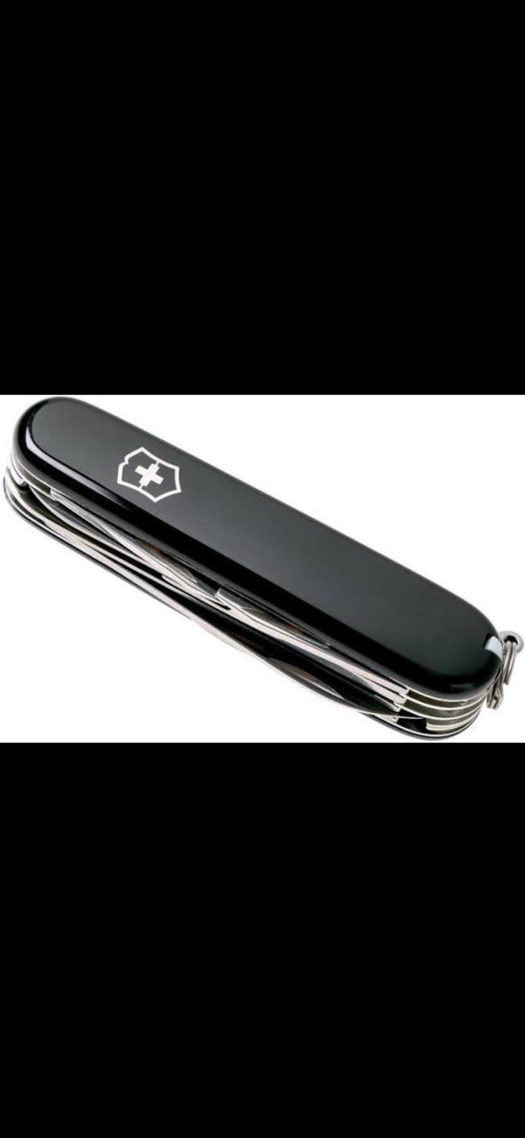 Victorinox Swiss Army Knife Multi-Tool 15 Tools Black Plain Edge Keyring