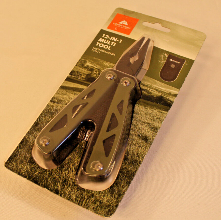 Camping Hiking Tool Ozark Trail 12 In 1 Multi tool knife Sheath Holster – Green