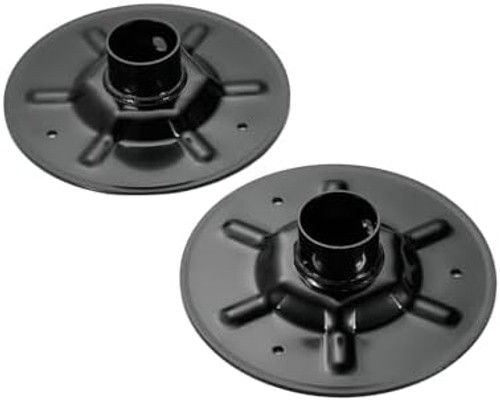 Qty (2) 377962 Replacement Rear Jack Foot Pad with Attachment Pins,9″ Diamete…
