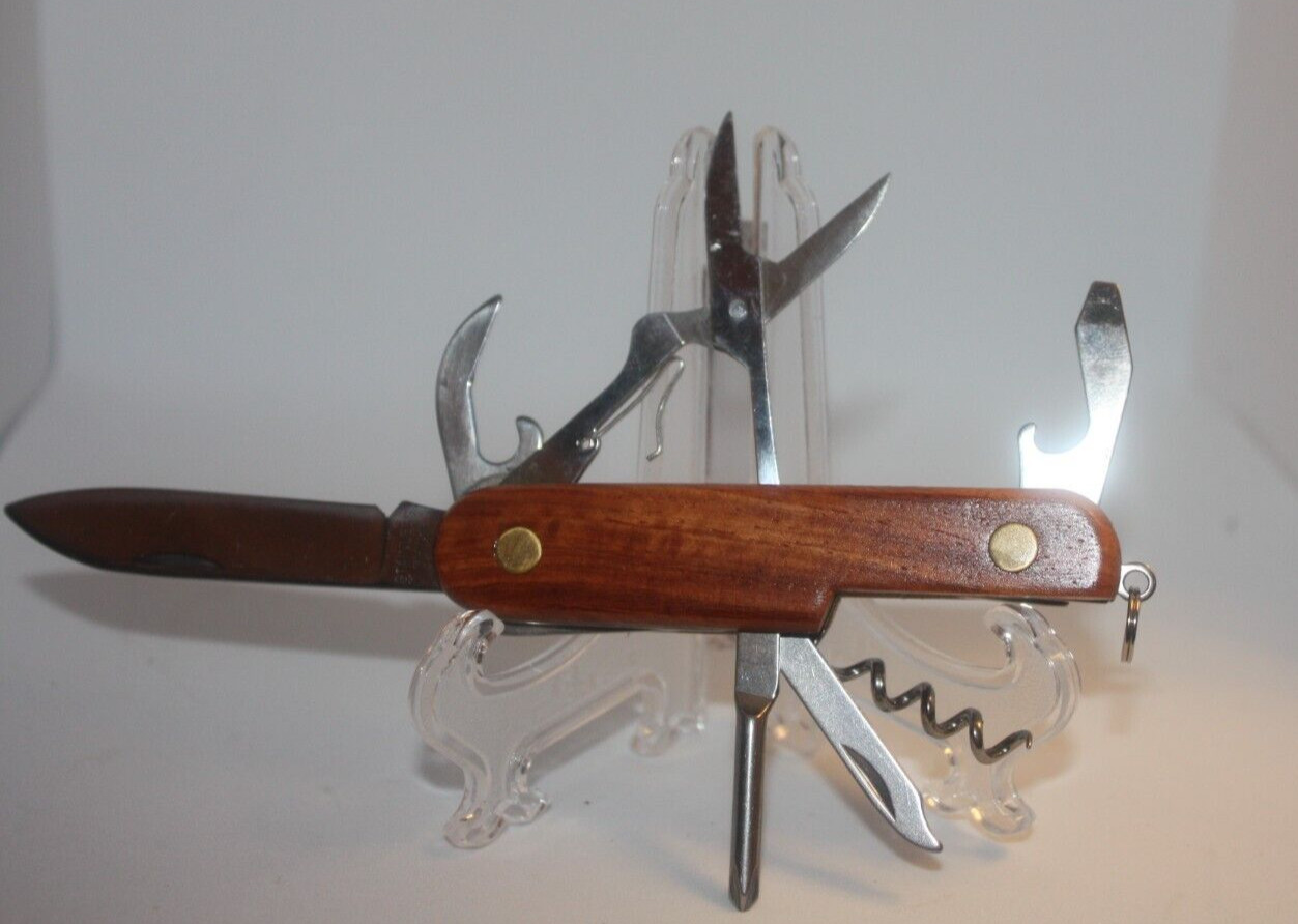 Wood Handle Stainless Steel Multi Purpose Tool – 7 Tools
