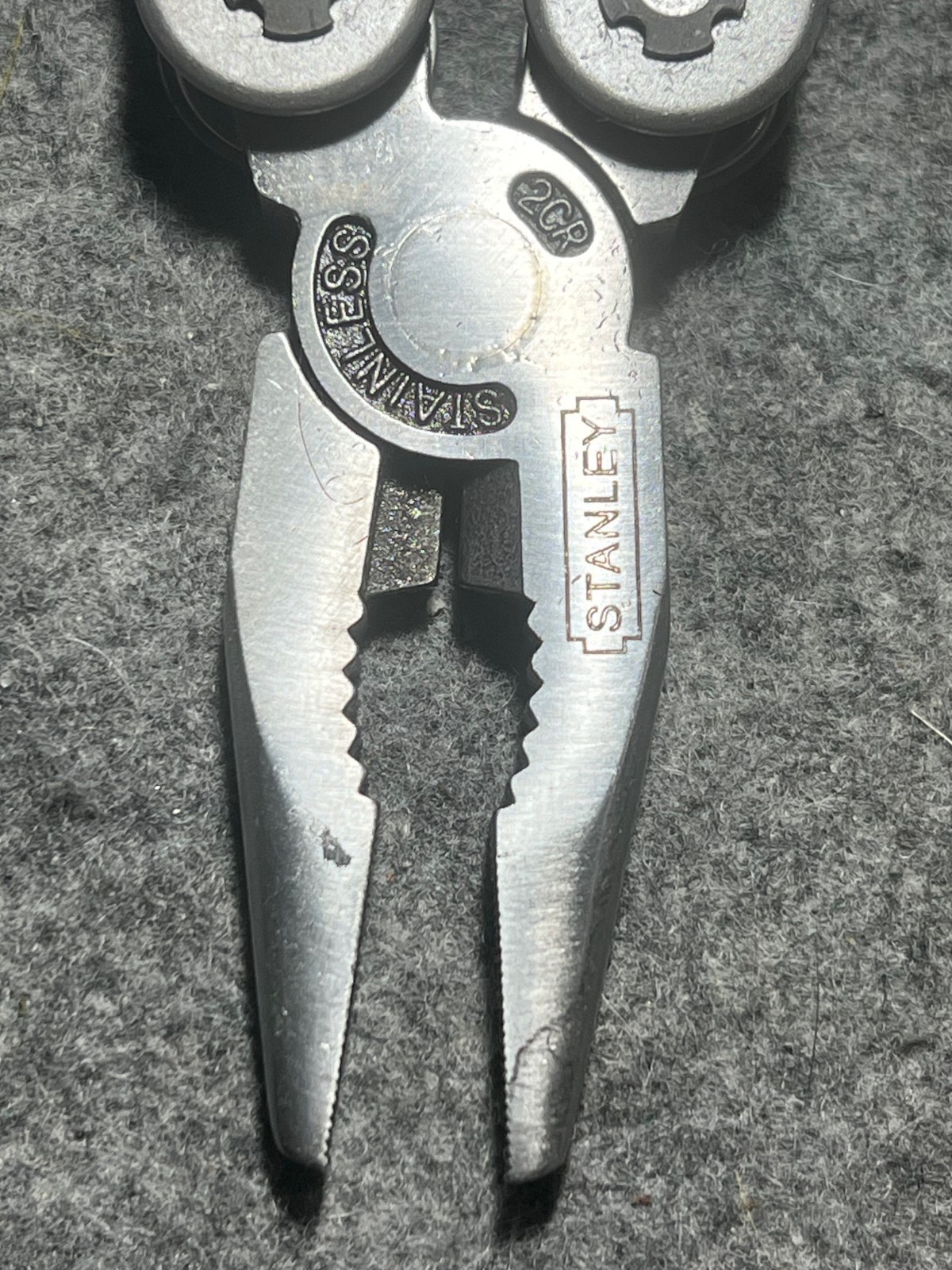 Lot of Two Multi Tool Pliers Stanley, Leatherman with Cases