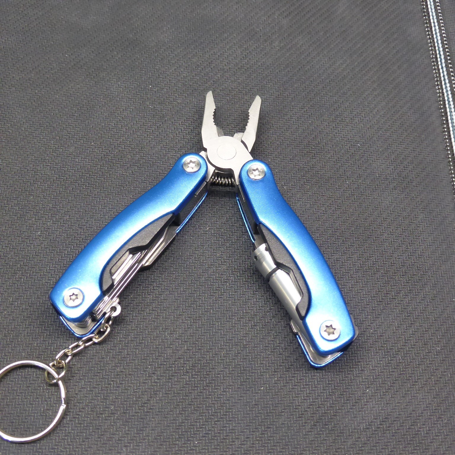 Mini Multi Tool w/ Led Light, Nylon Sheath, New Unused