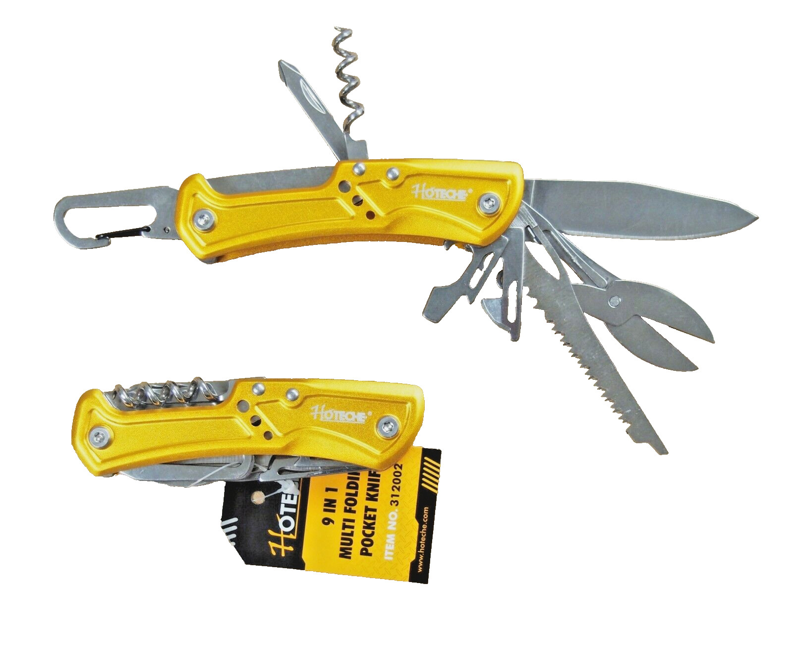Lot of (12) 9 in 1 Pocket Knife Multi Tool Folding Stainless Steel Display Box