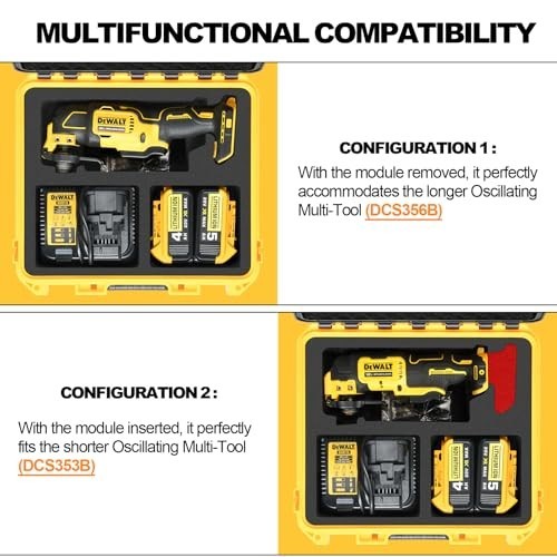 Heavy-Duty Protective Case for Oscillating Multi-Tool, Waterproof Storage Box, F