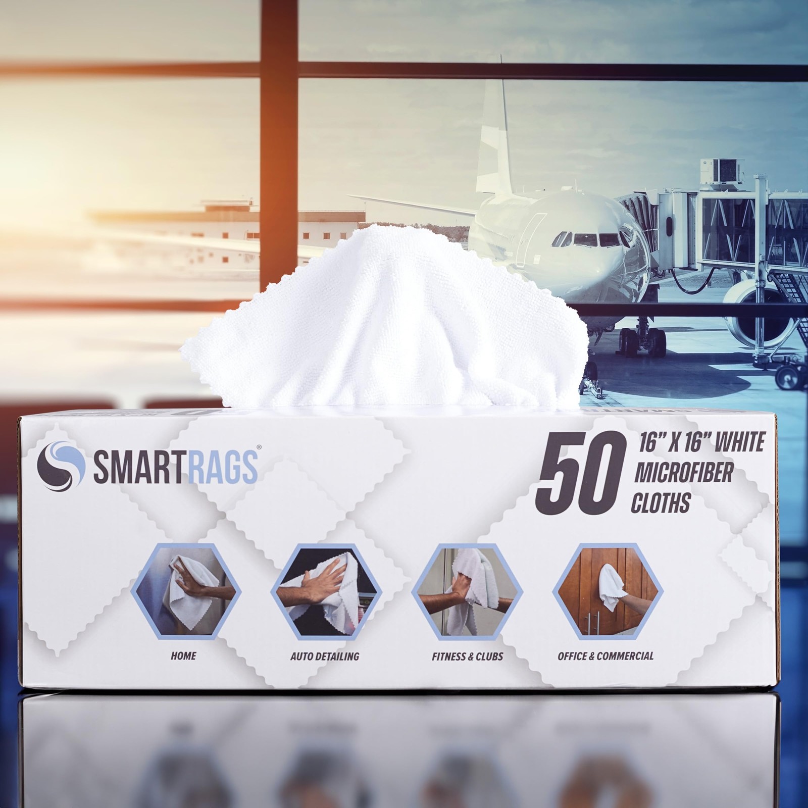 Arkwright Smart Rags Microfiber Cleaning Cloths, Pack of 50 in a Box, Lint Fr…