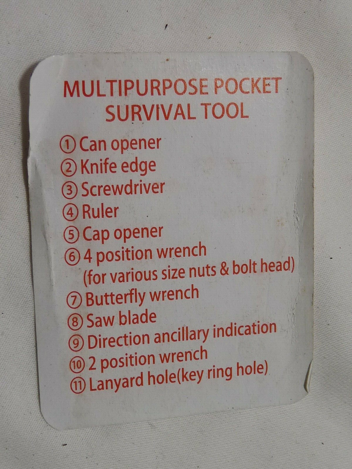 Survival Life 10-in-1 Credit Card Pocket Survival Multi-Tool