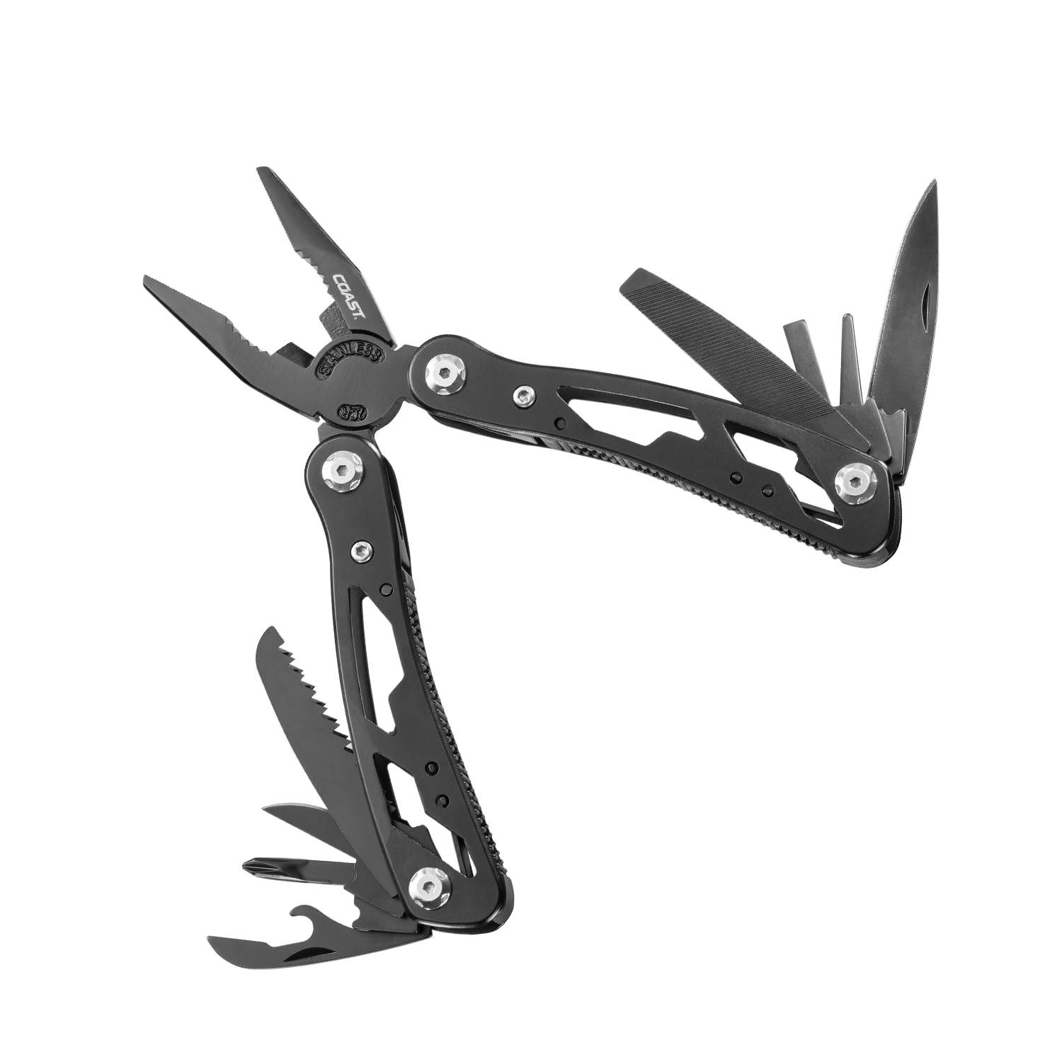 COAST 11-IN-1 MULTI-TOOL SPRING-ASSISTED MULTI-PLIER CT225 – BLACK