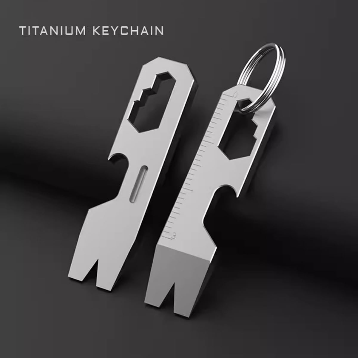 EDC Pocket Pry Bar Keychain Multi Tool, Titanium Small EDC Pry Bar for Keychains