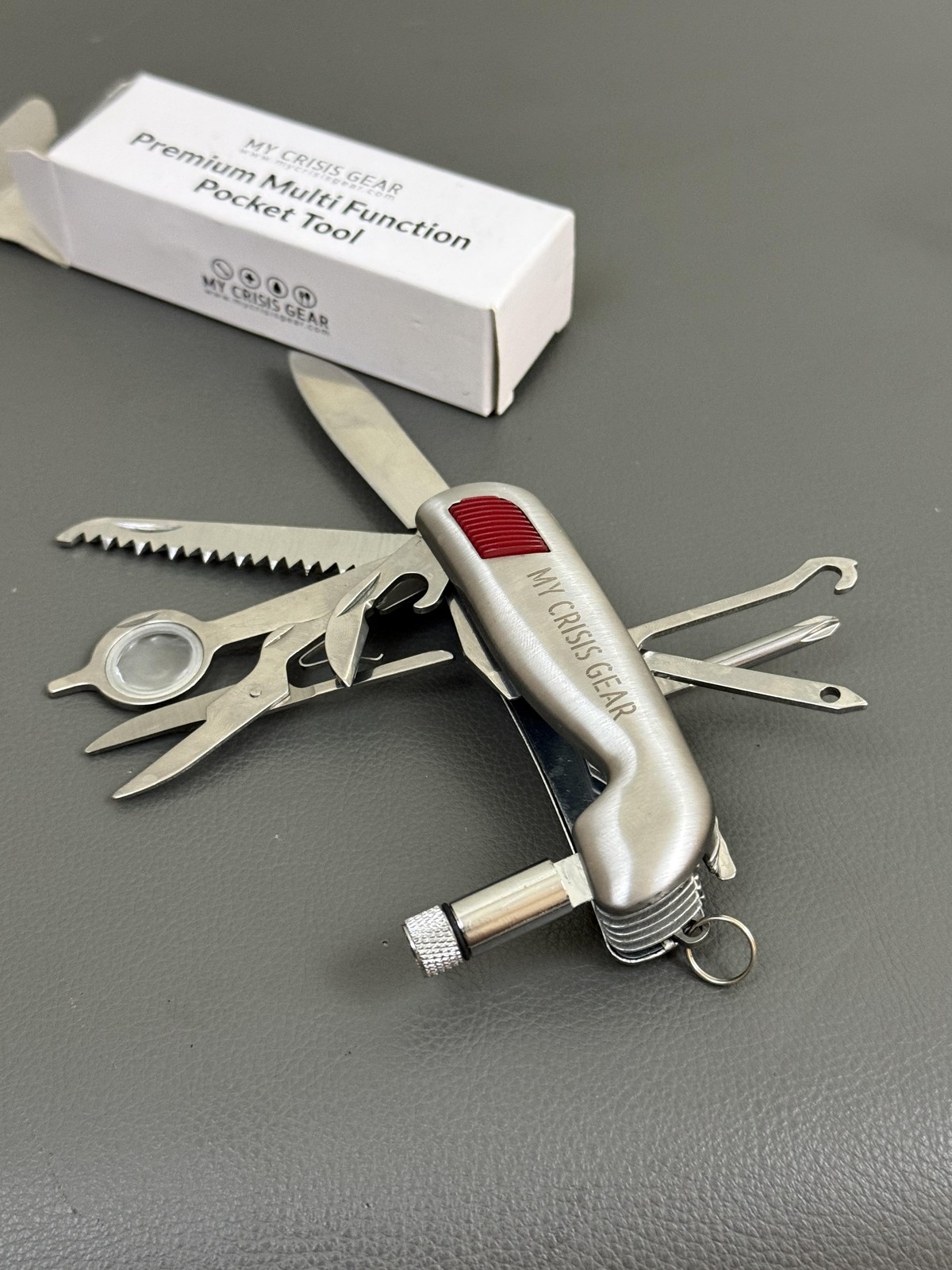My Crisis Gear Multi Function Pocket Multi Tool Silver Stainless Camping EDC