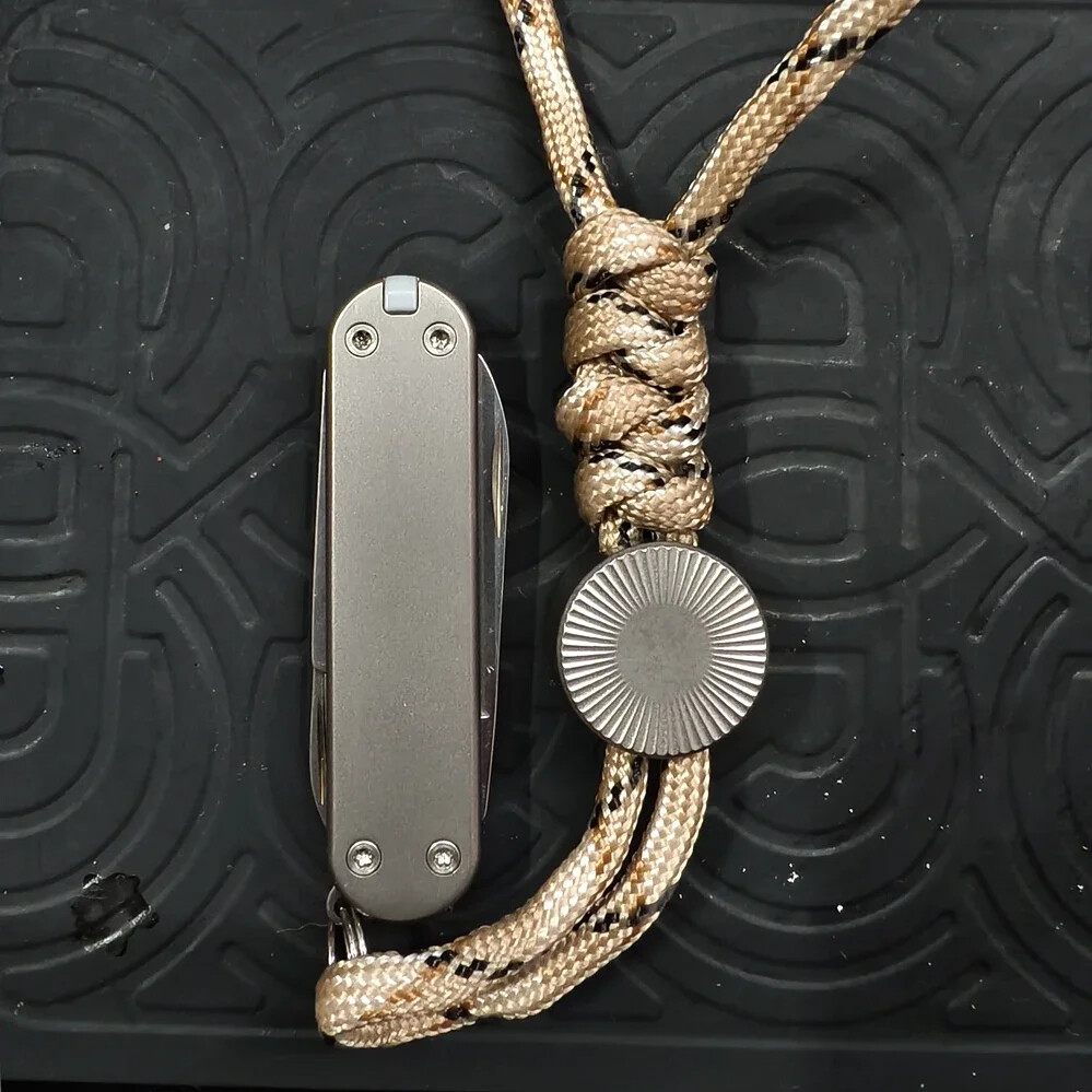 EDC Titanium Alloy Ultem PEI Beads A Kinife Pendant Paracord Outdoor Decorations