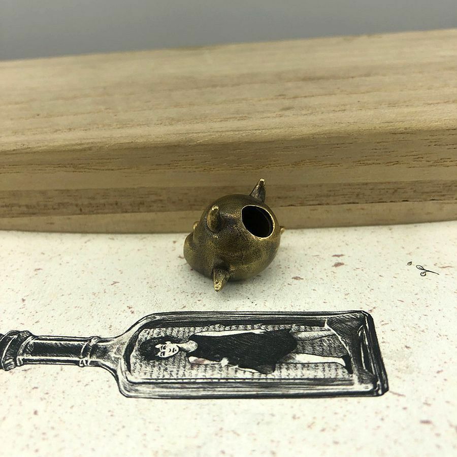 EDC Brass Hell Devil Knife Bead DIY Umbrella Rope Keychain Tool Lanyard Pendant