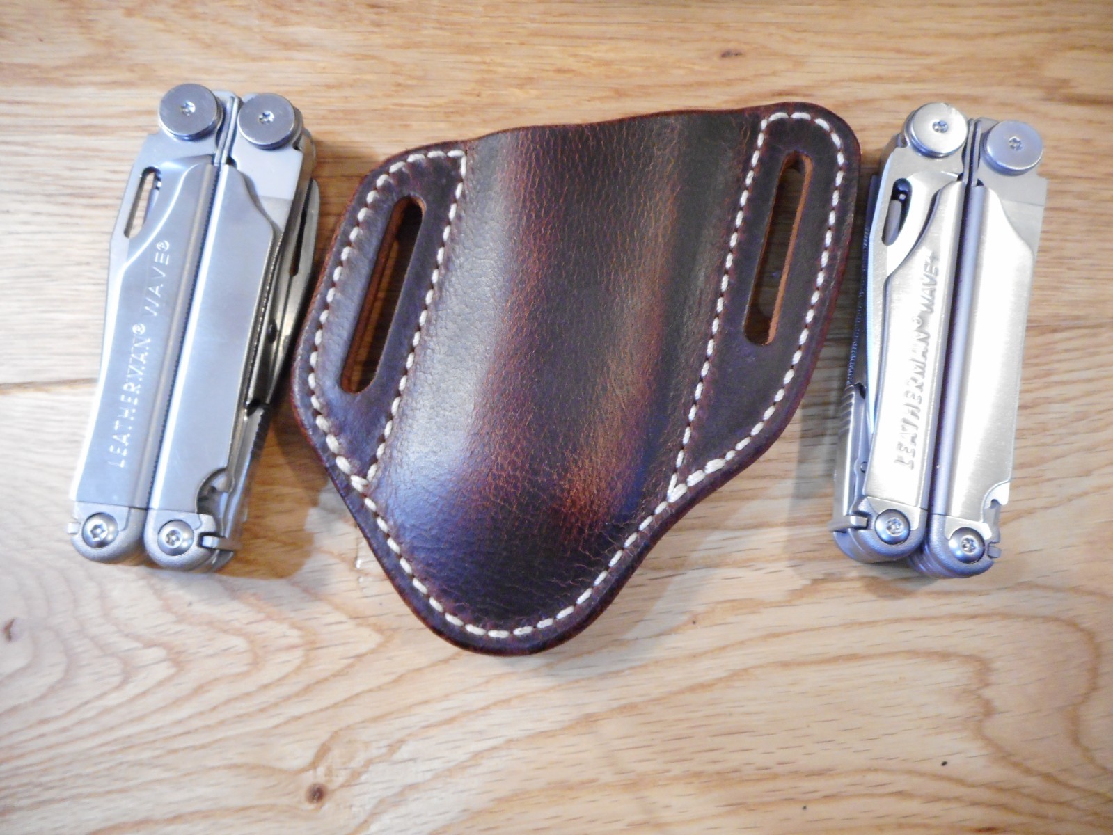 Leatherman Wave dark oil tanned Buffalo leather quick draw sheath. Sheath only.