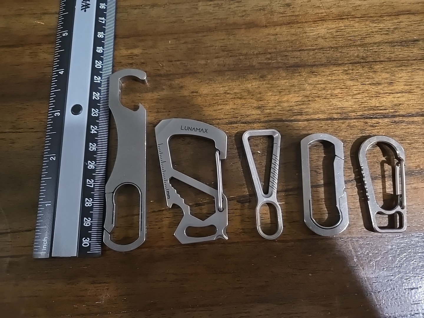Titanium Carabiner Set Of 5 , In Mint Conditions , Some Multitool
