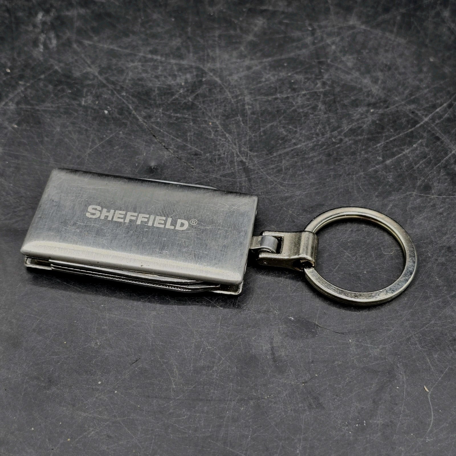 Sheffield Multi Tool Keychain Pocket Knife Scissors File Bottle Opener
