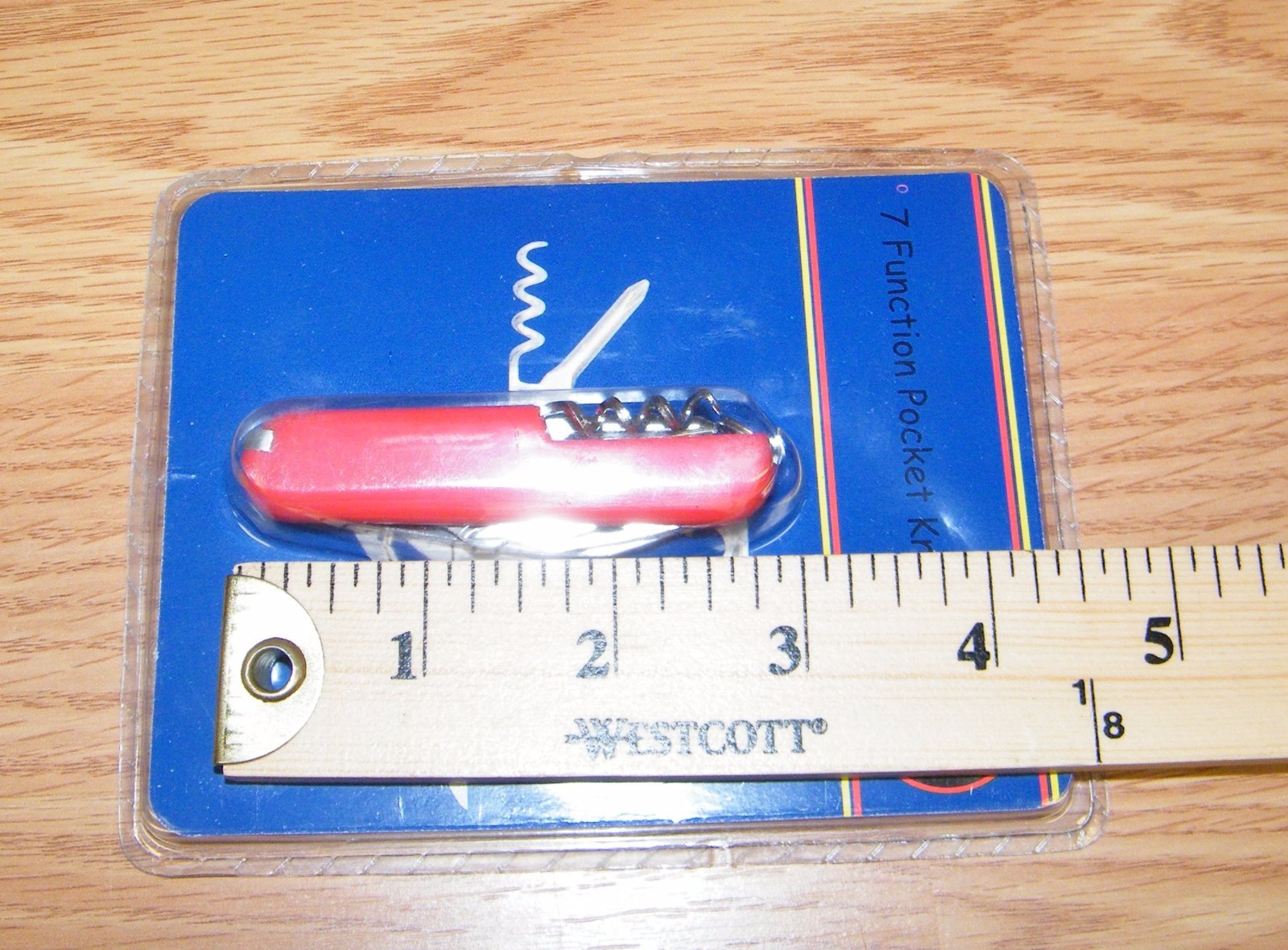 Unbranded / Generic 3″ (inch) 7 Function Red Pocket Knife Only **NEW-READ**