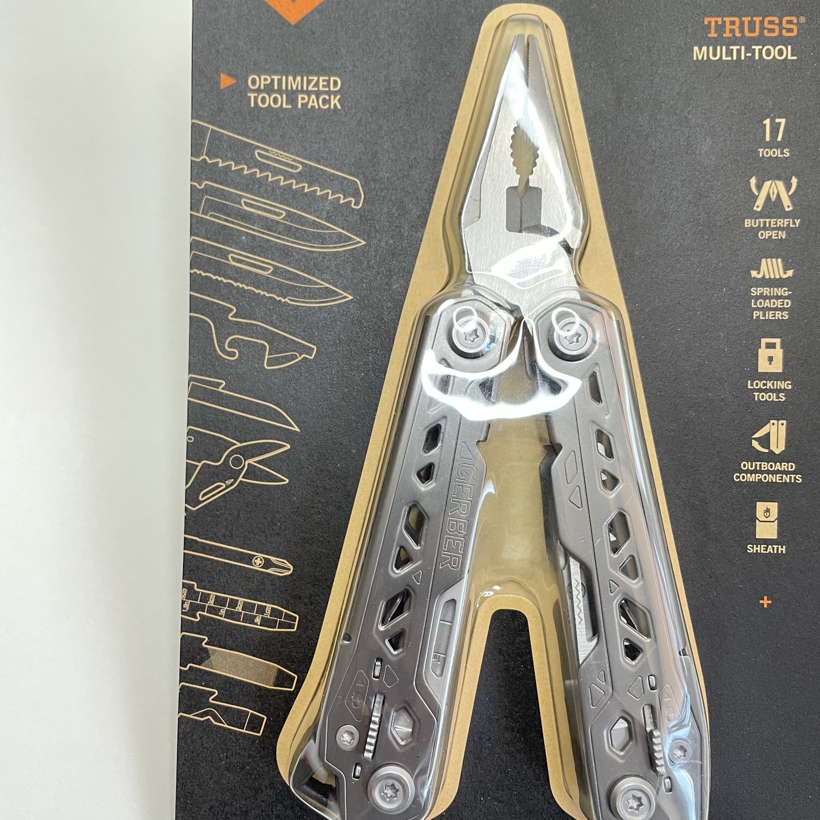 BRAND NEW! Gerber Truss Multi-Tool: Features 17 Distinct Tools (31-003304)