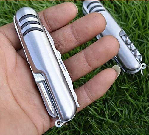 Multi Function Pocket Tools Chest Knife Stainless Steel with 11 features