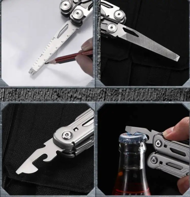 Daicamping DL10 Multi Tool Folding Pocket Knife Sheath Scissors Screw Pliers Can