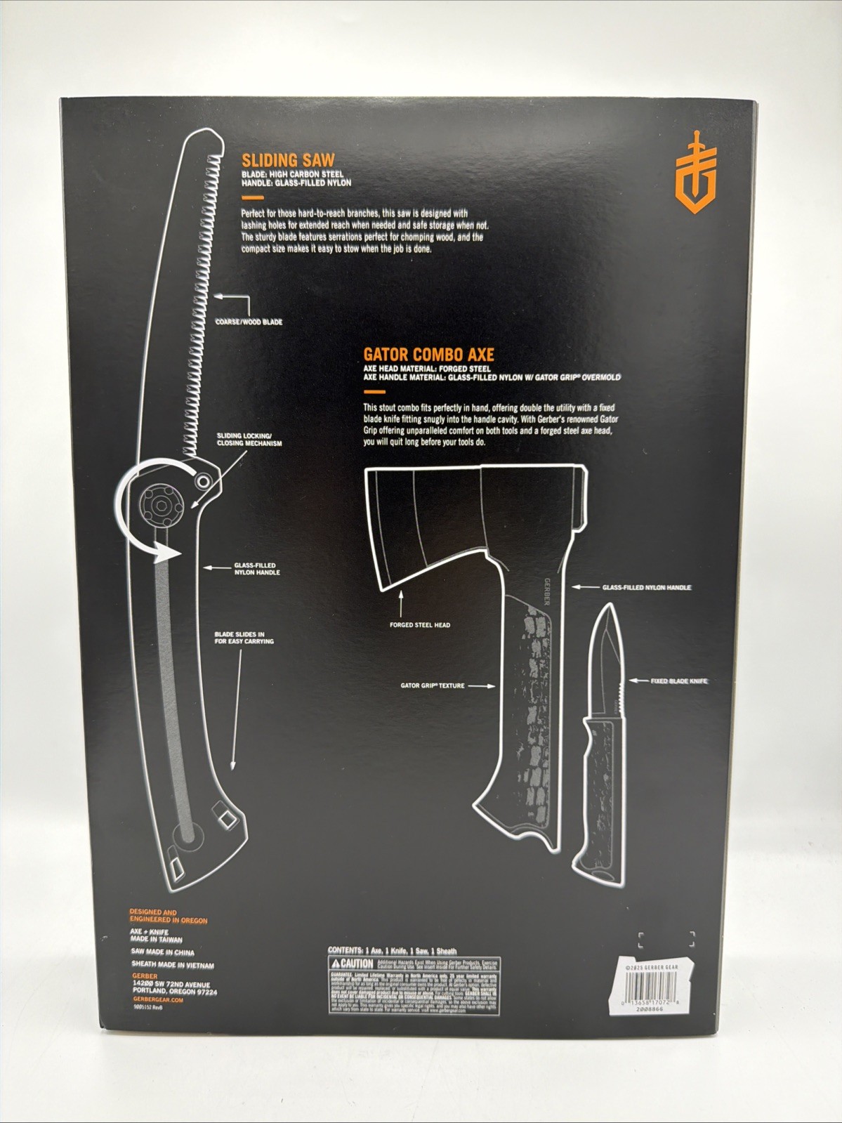 Gerber Gear 3-in-1 Axe, Knife, and Saw Combo Set