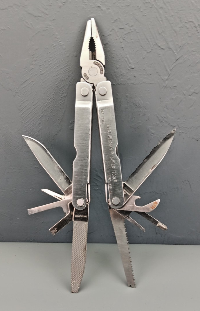 Vtg 1995 Pat Pending LEATHERMAN Super Multi Tool 10 Blade
