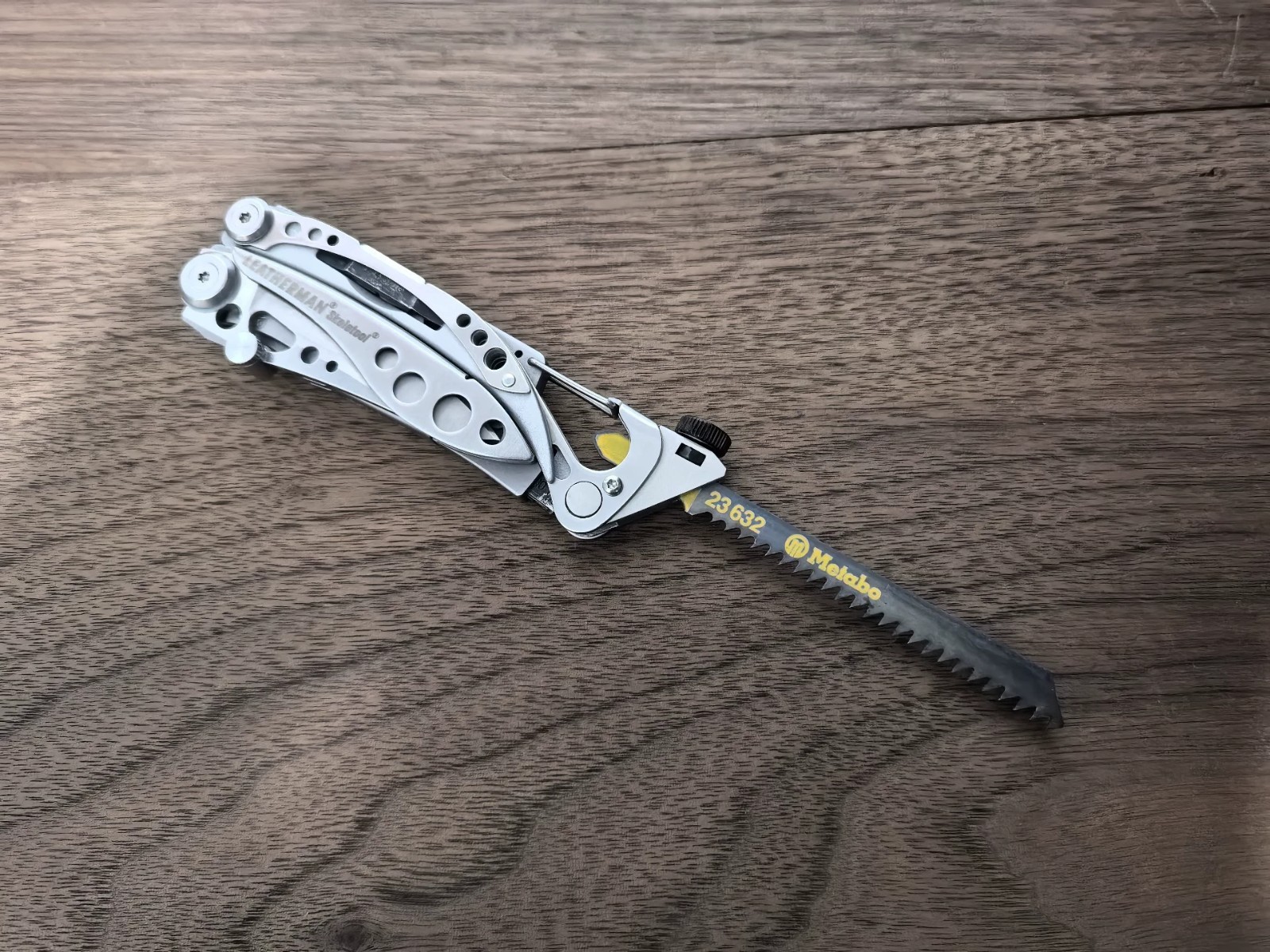 2-in-1 T-Shank Saw Holder & Hammer Tail Cap for Leatherman SKELETOOL – Stainless