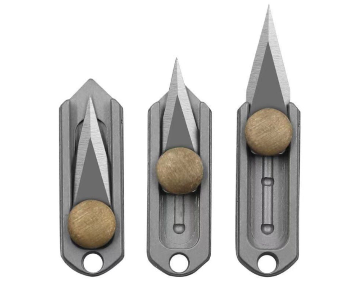 Titanium Alloy Brass Mini Knife Blade Survival Escape Key Chain Pendant EDC TOOL