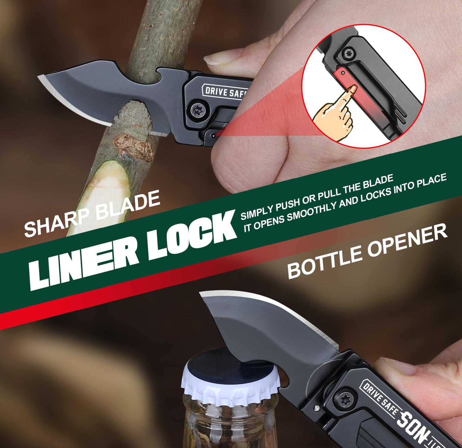 Gifts for Son – Son Gifts from Mom, Dad, Keychain Multitool with 1.8inch Blad…