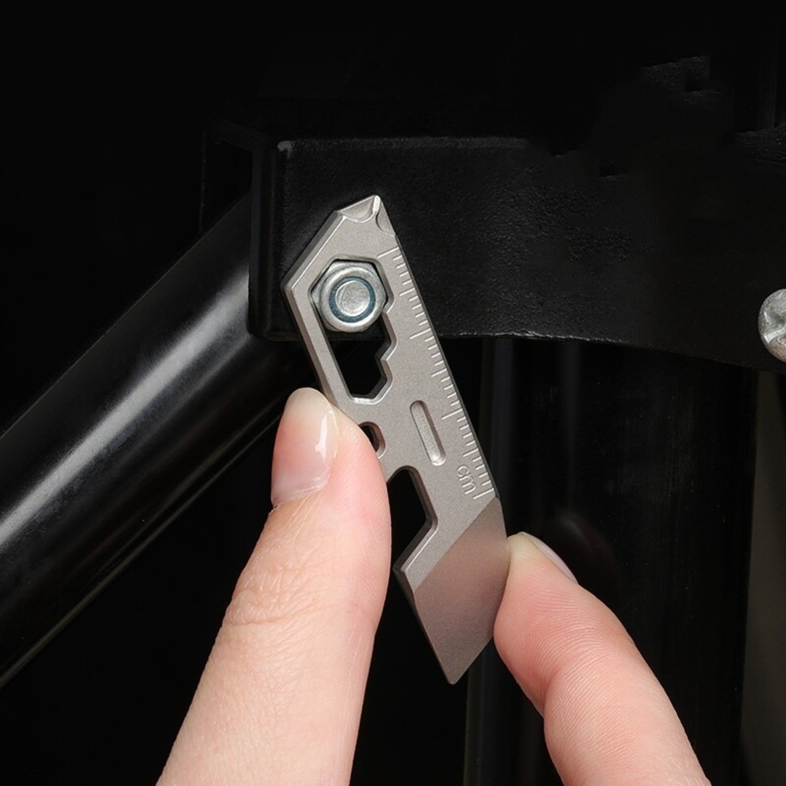 TC4 Titanium Crowbar Pry Bar Underreach EDC Tool Pocket Bottle Opener Pendant US