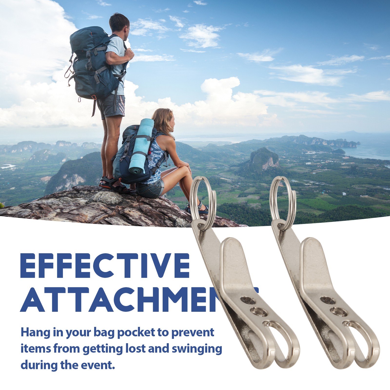 Multi-Purpose Clip Keychains Suspension Clip Tool with Carabiner perfect2486