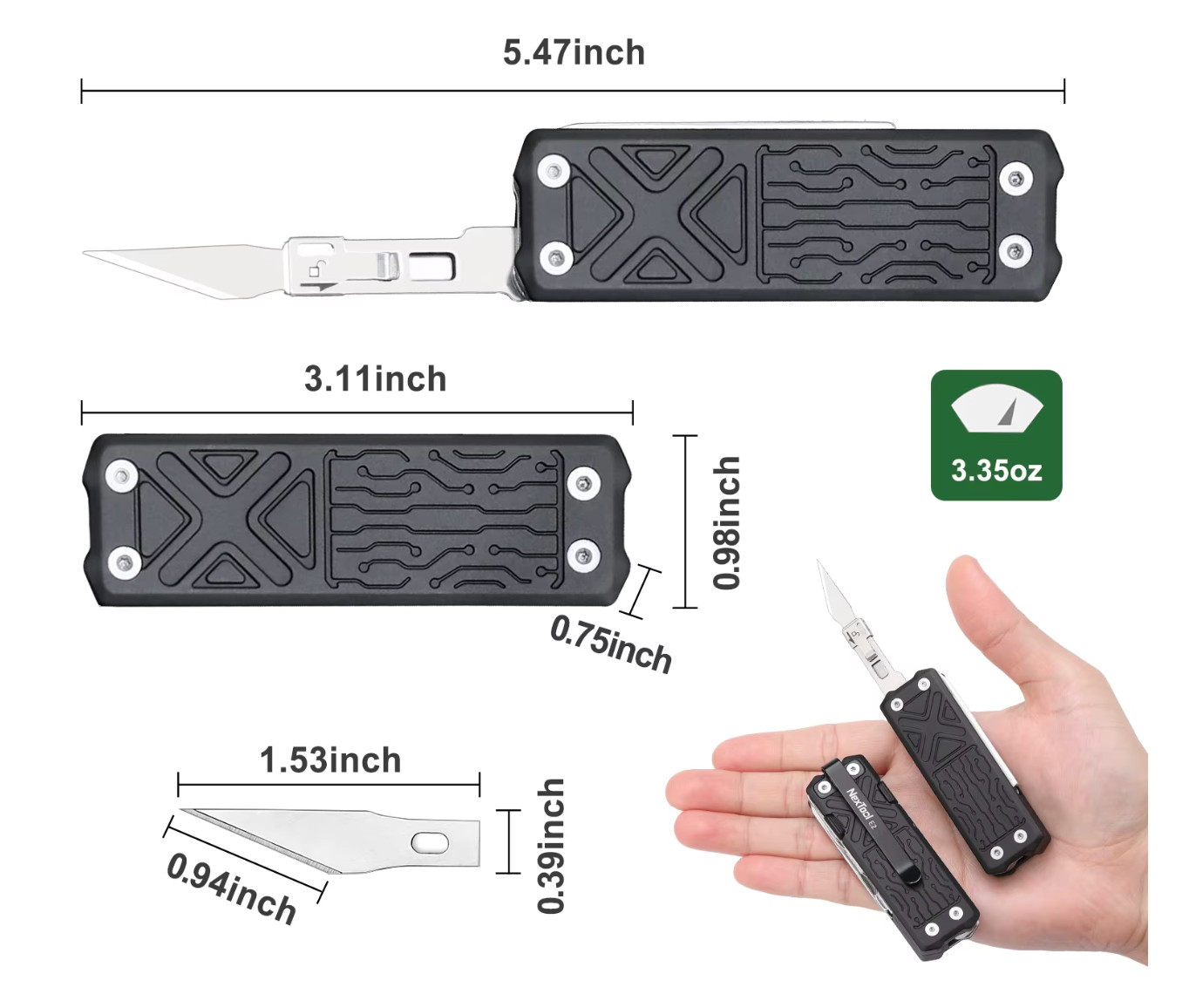 NexTool Pocket Multitool E1 10 In 1 Folding Knife Scissors File Outdoor Hiking
