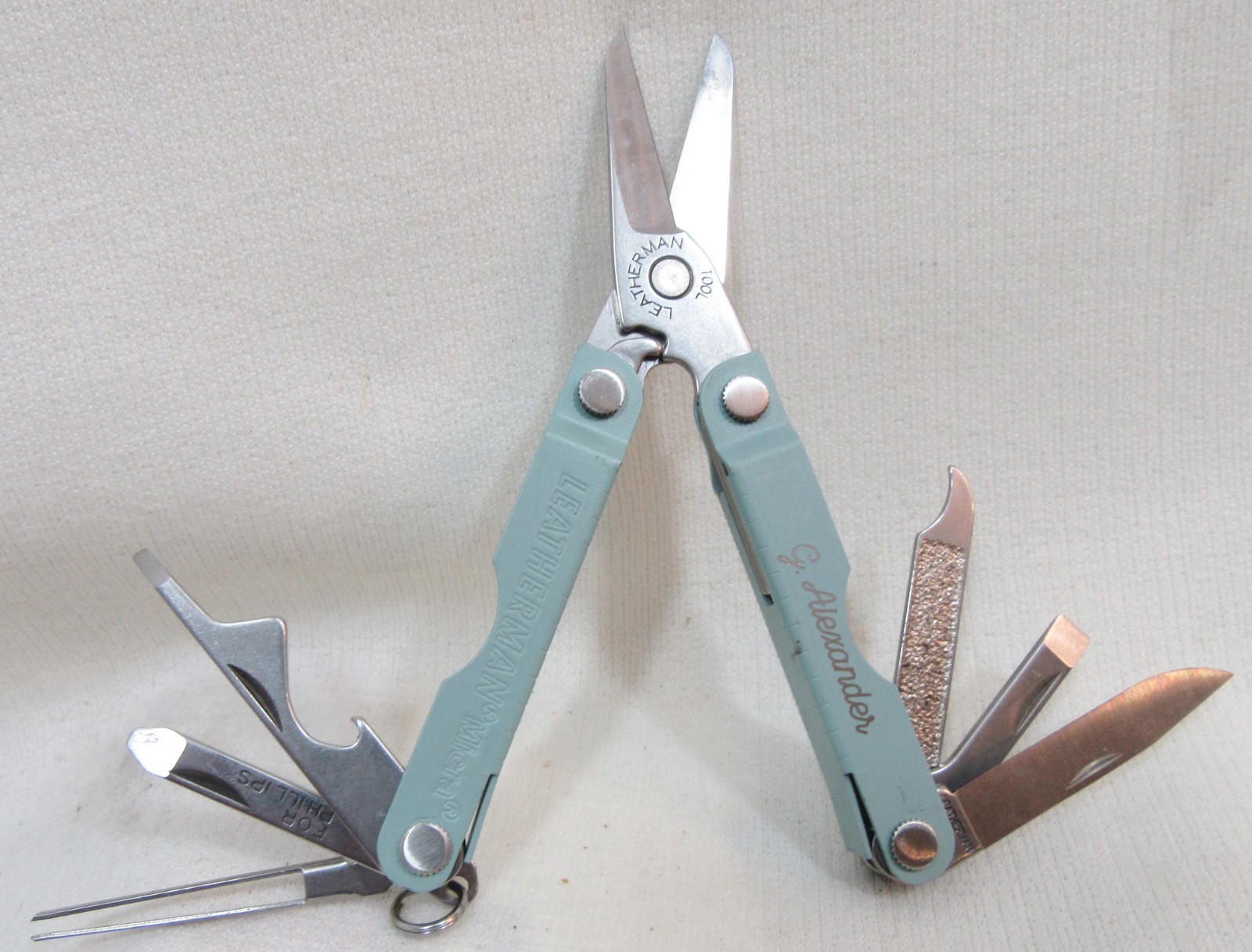 Arctic Blue Leatherman Micra Multi-Tool Inscribed Handle