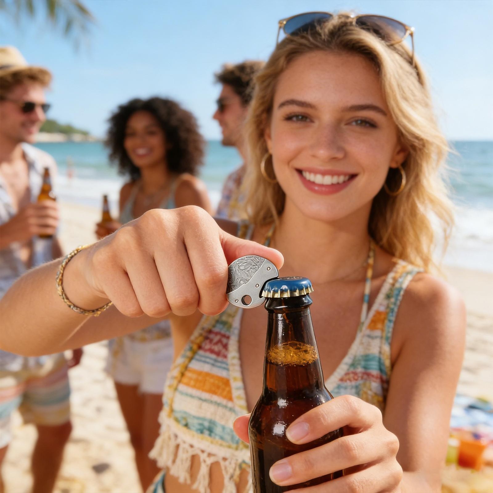 Bottle Opener Multifunctional Titanium Alloy Bottle Opener Cutter