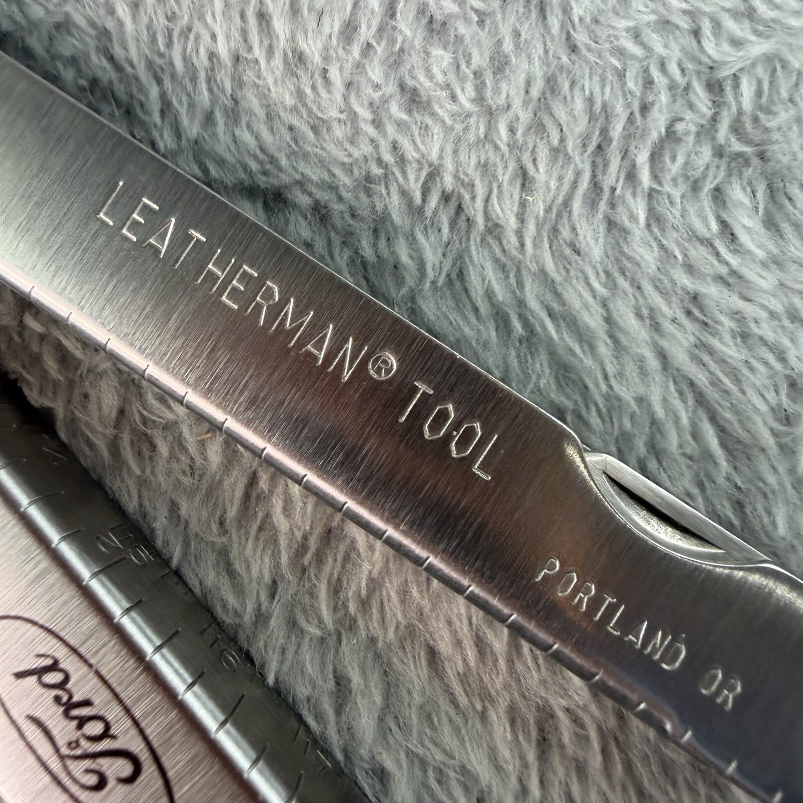 Vtg Leatherman PST Multi Tool FORD Promotion 0499 USA w Leather Sheath B551