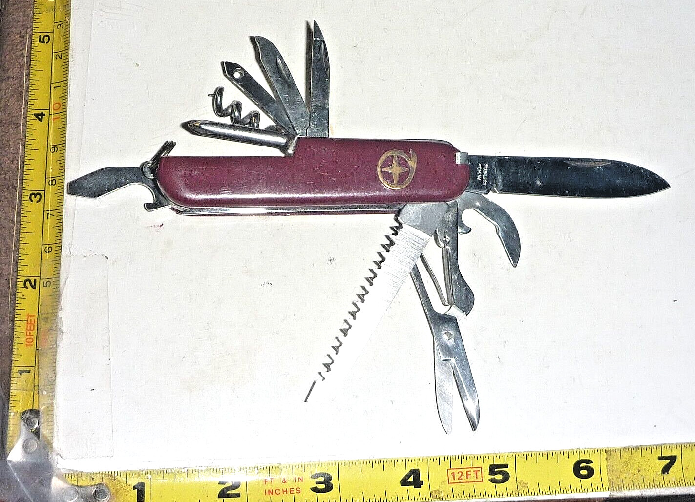 Swiss Army Style Multi-Function Pocket Knife – 11 Blades – Stainless – China