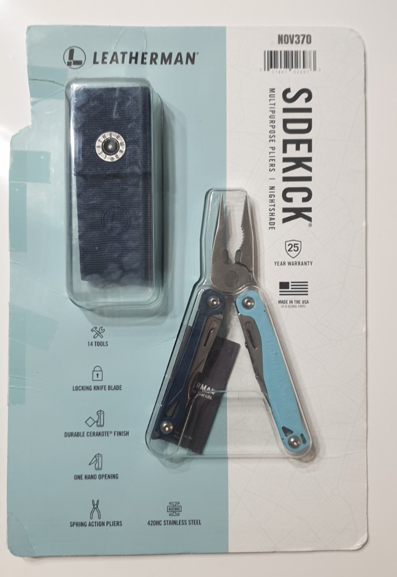 🔥 Leatherman Sidekick Collectable Rare Blue Color New In Blister Last One