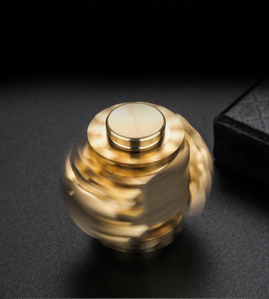 EDC Gear Linkage Brass Gyroscope Fingertips Spinning Top Gearwheel Gyro Toy Gift