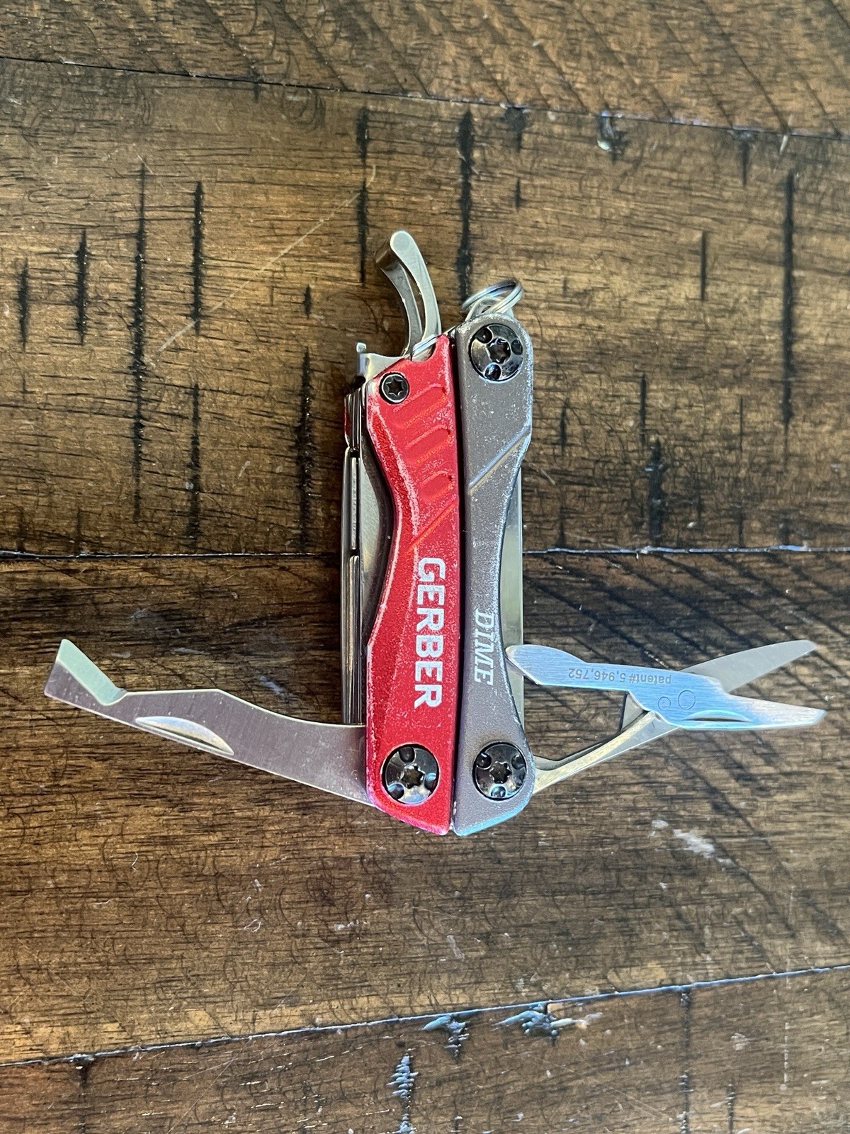 Used Gerber Dime Mini Multi-tool – Red And Silver – Good Condition