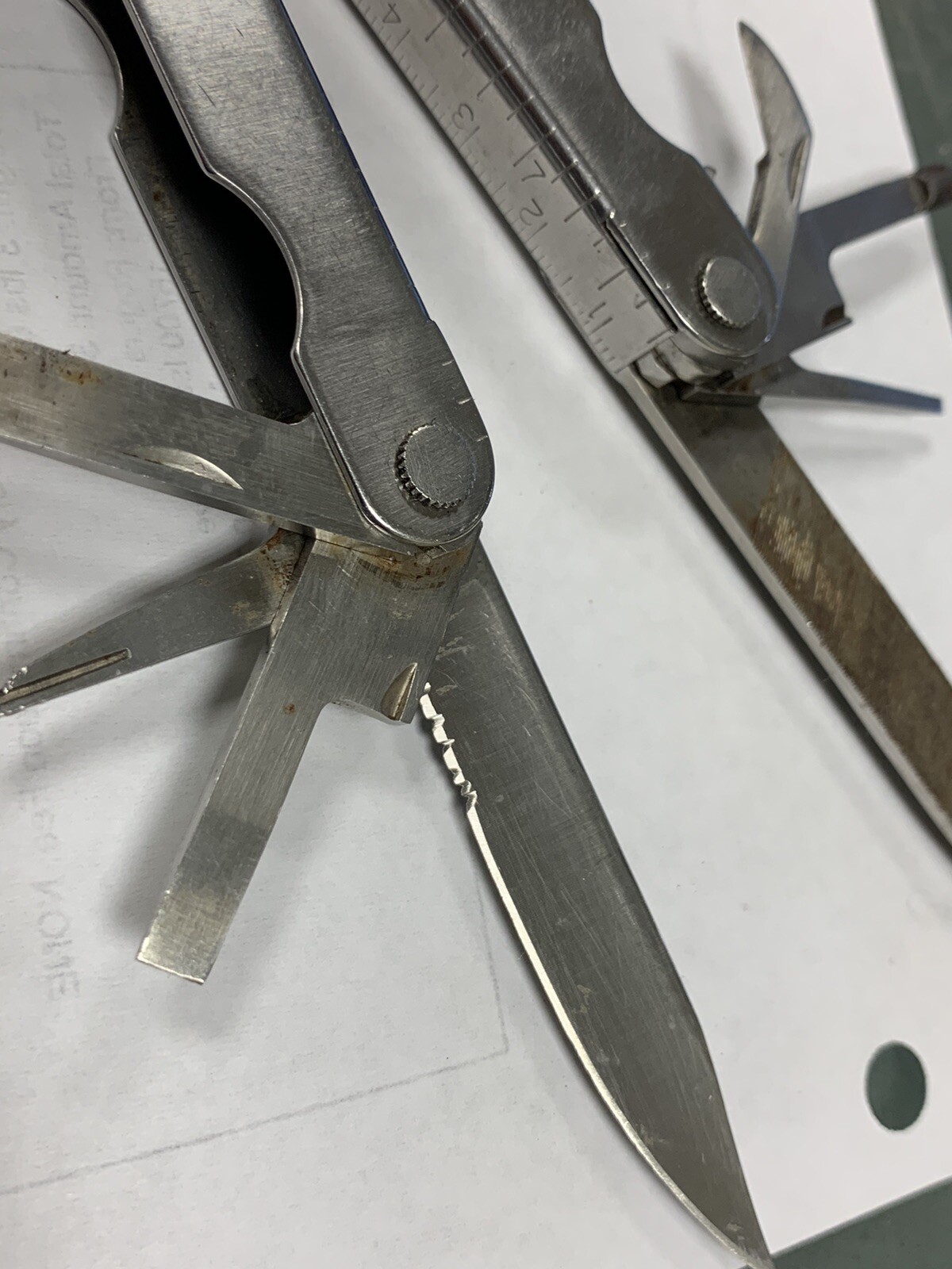 Vintage Leatherman Tool Multi-Tool Stainless Steel Knife Pliers Plus More