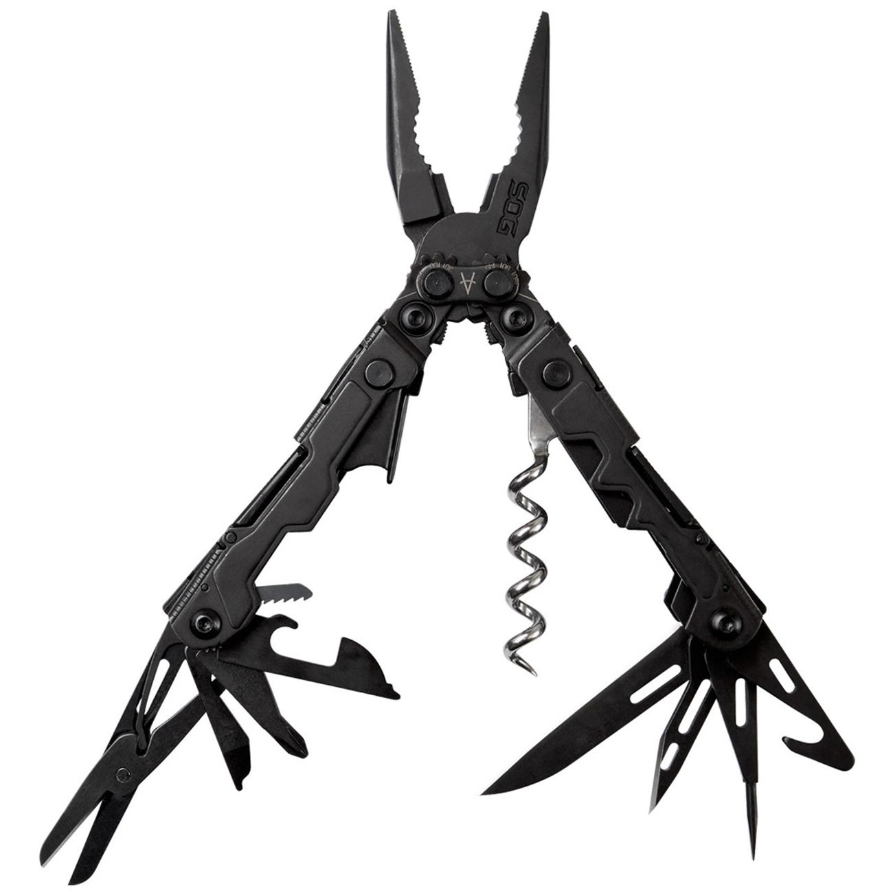 SOG PowerLitre PL1002-CP 17-In-1 Stainless Steel Multi-Tool Black