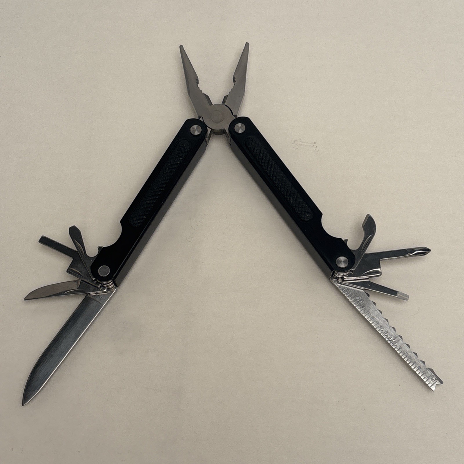 Multi-Tool Multitool (13-in1) Black Tactical Camping Survival Bugout Hike Hunt