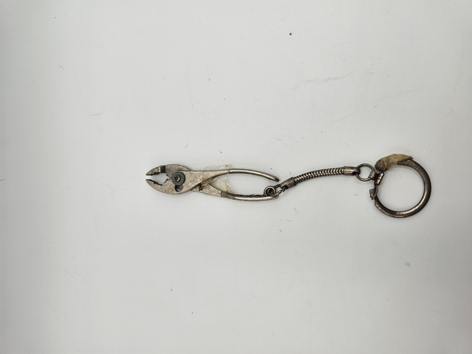 Mini Pliers Keychain Tool Metal Spring Chain 5 Inch Heavy Wear Corrosion