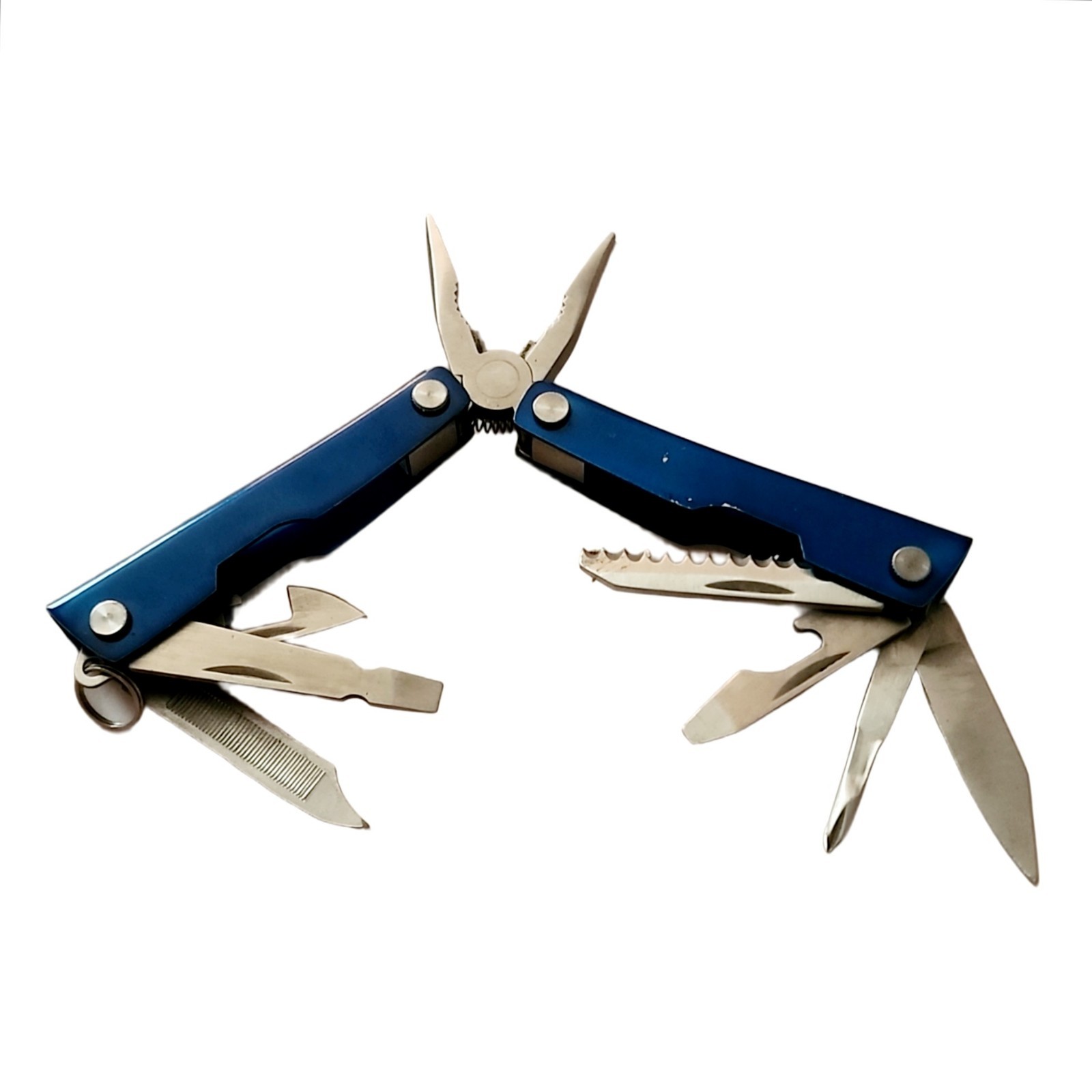 9 Multi Tool Keychain Pocket Travel Saw Bottle Opener Screw Driver Pliers New