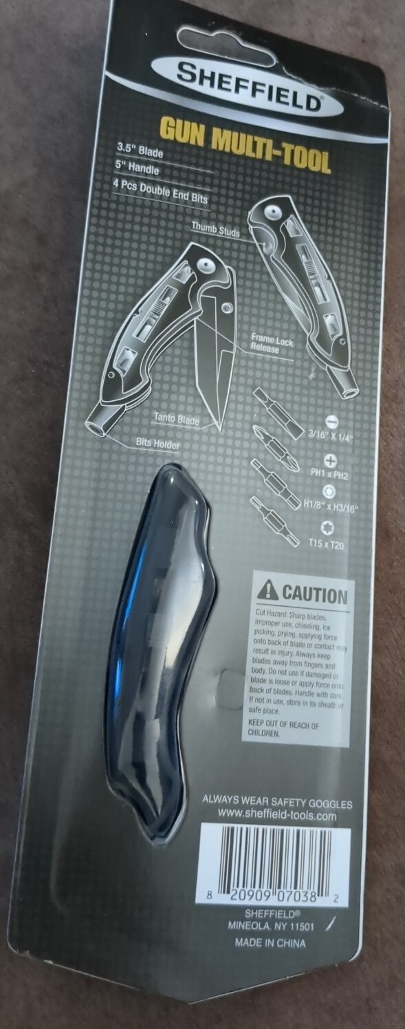 NEW SHEFFIELD Gun Multi-Tool Knife