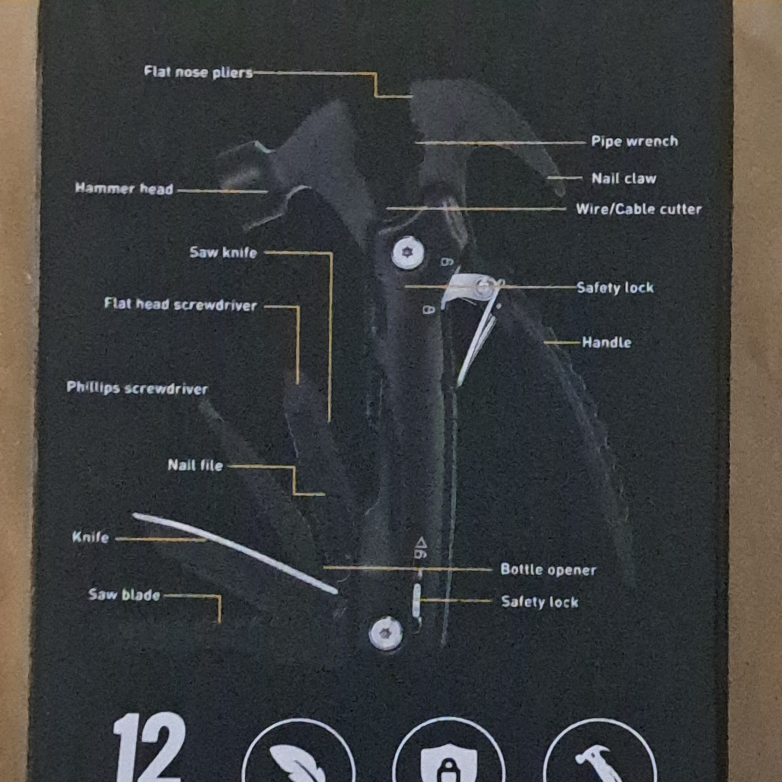 💪Cowbright Multi-tool Hammer 12 IN 1 New Sealed Best Universal Tool -Gift