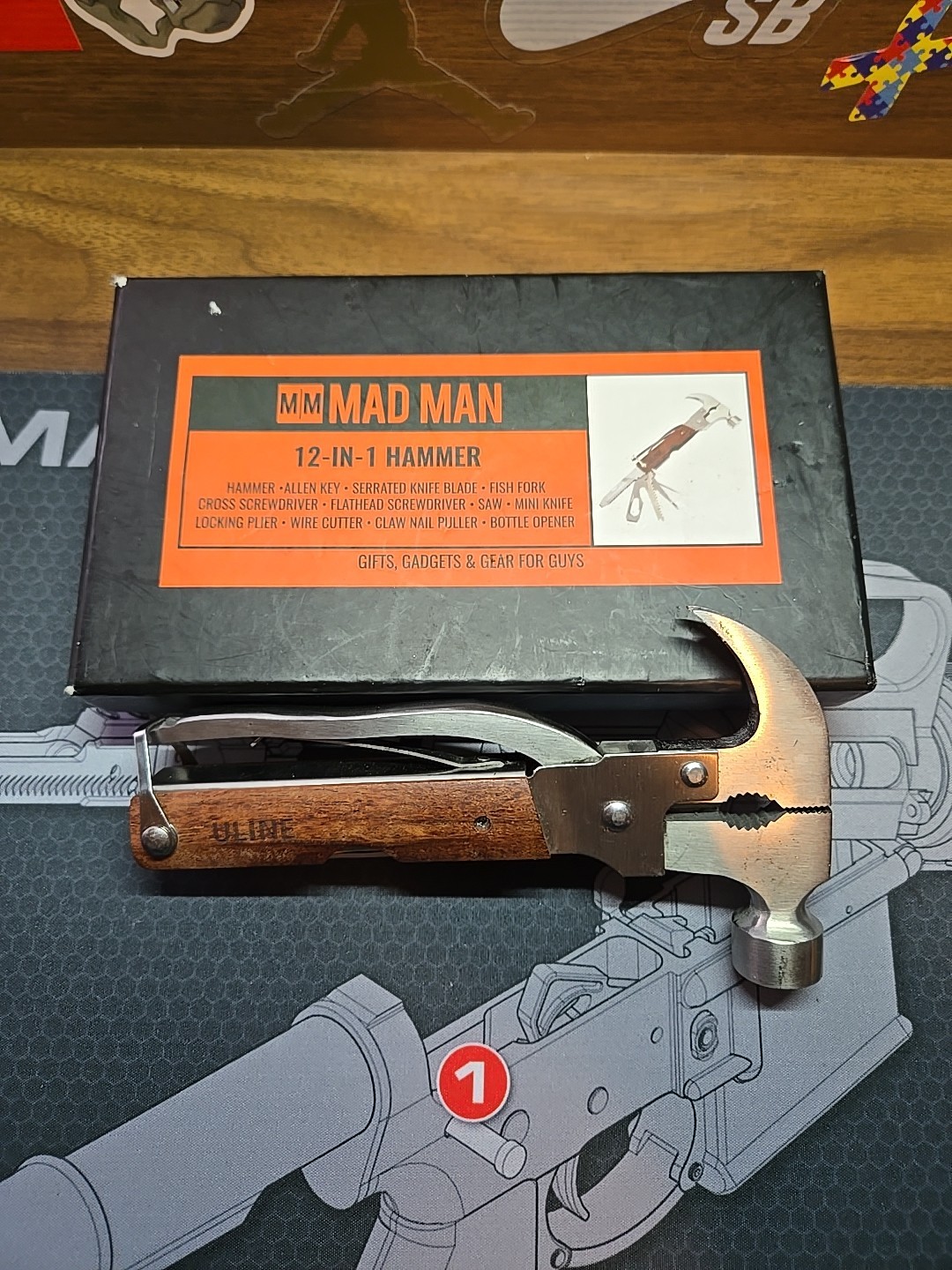 Mad Man 12-In-1 Hammer Time Utility Tool New open box Mint Father’s Day Gift